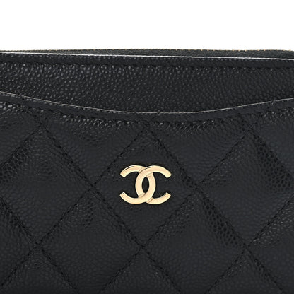 Chanel Caviar Quilted CC Zip Around Card Holder Black 8 of 8