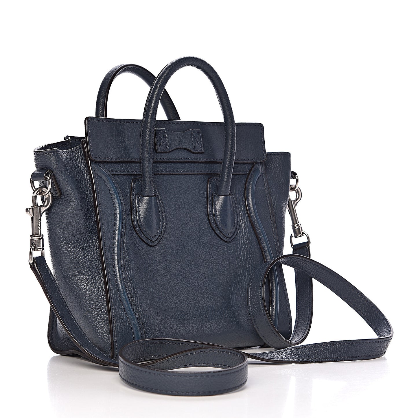 Drummed Calfskin Nano Luggage Orage