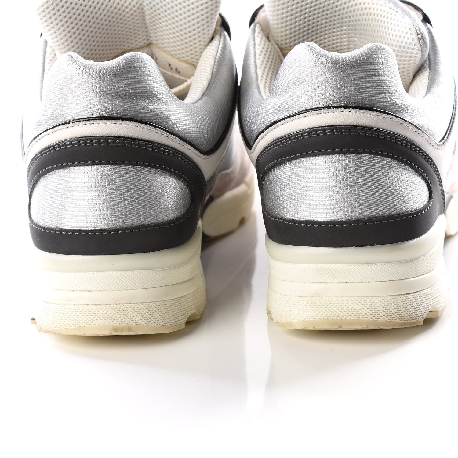 Chanel Suede Calfskin CC Sneakers 36 Black White Silver 9 of 9