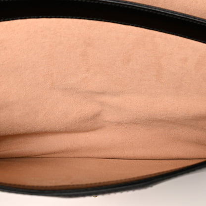 Gucci Calfskin Web Turn Lock Shoulder Bag Black 5 of 10