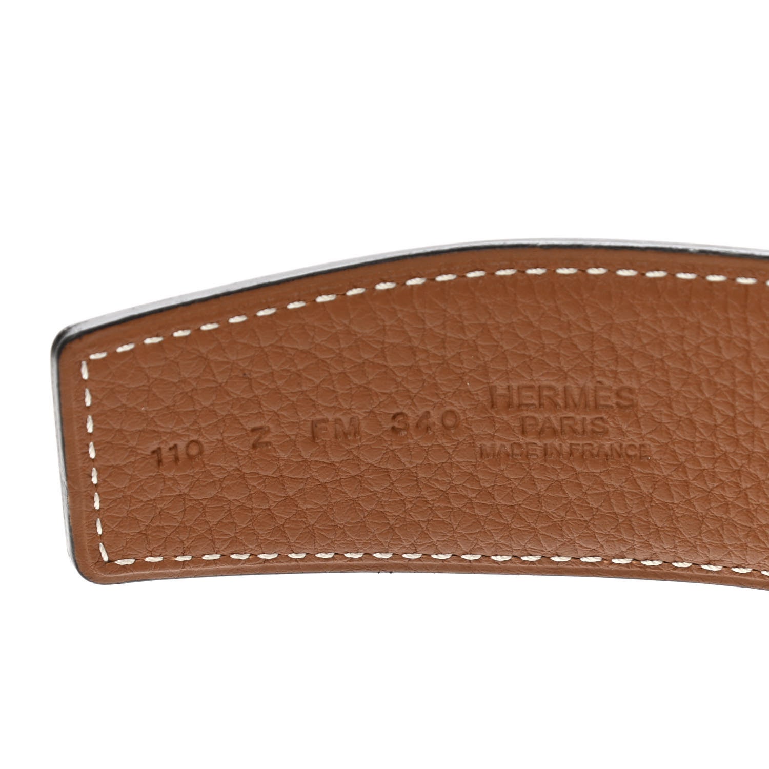 Hermes Tadelakt Togo 42mm Constance H Belt 110 Black Gold 3 of 6