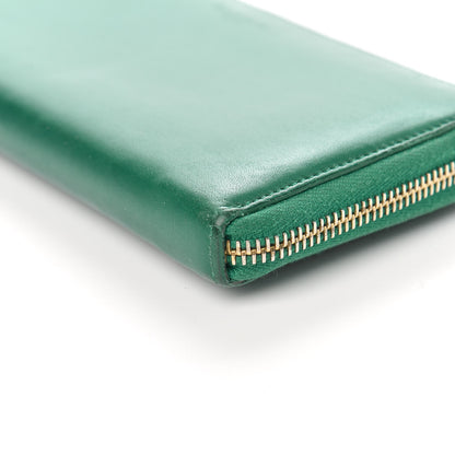 Saint Laurent Calfskin Classic Zip Around Wallet Green 8 of 8