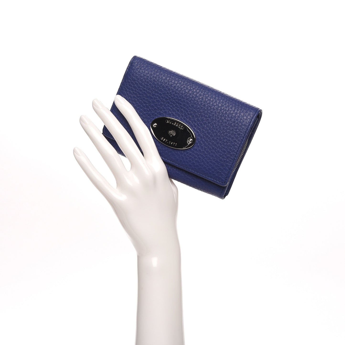 Soft Grain Leather French Purse Wallet Indigo