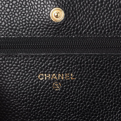 Chanel Caviar Quilted Wallet On Chain WOC Black 6 of 10