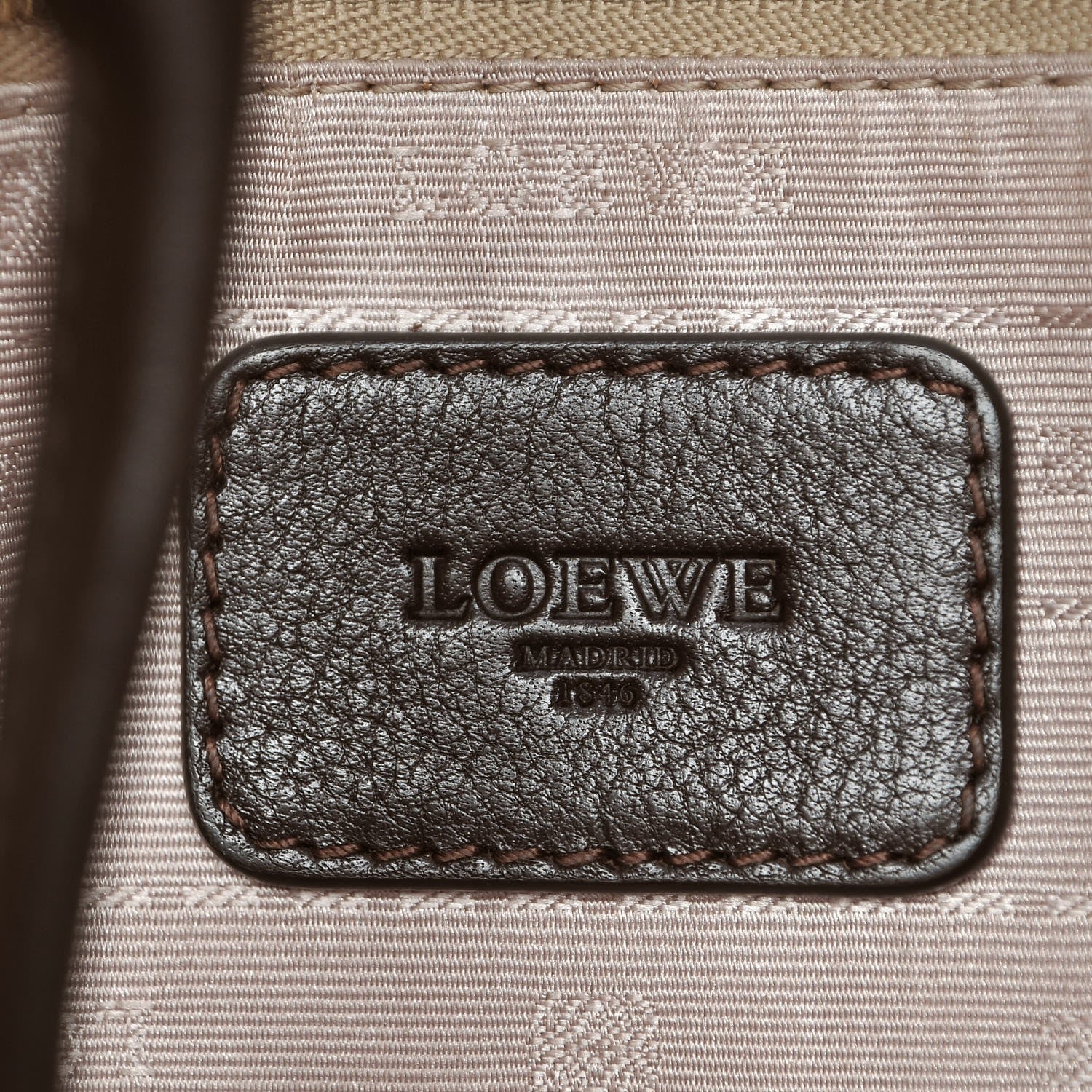Loewe Calfskin Embossed Logo Shopper Tote Brown 7 of 13