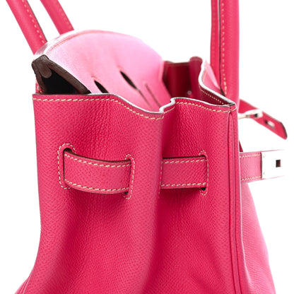 Hermes Epsom Candy Birkin 35 Rose Tyrien Rubis 14 of 32