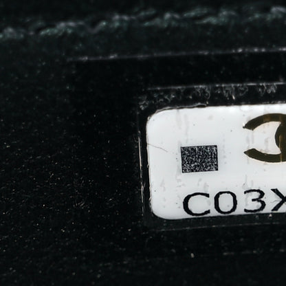 Chanel Iridescent Lambskin Quilted Small Top Handle Vanity Case With Chain Dark Green 7 of 10