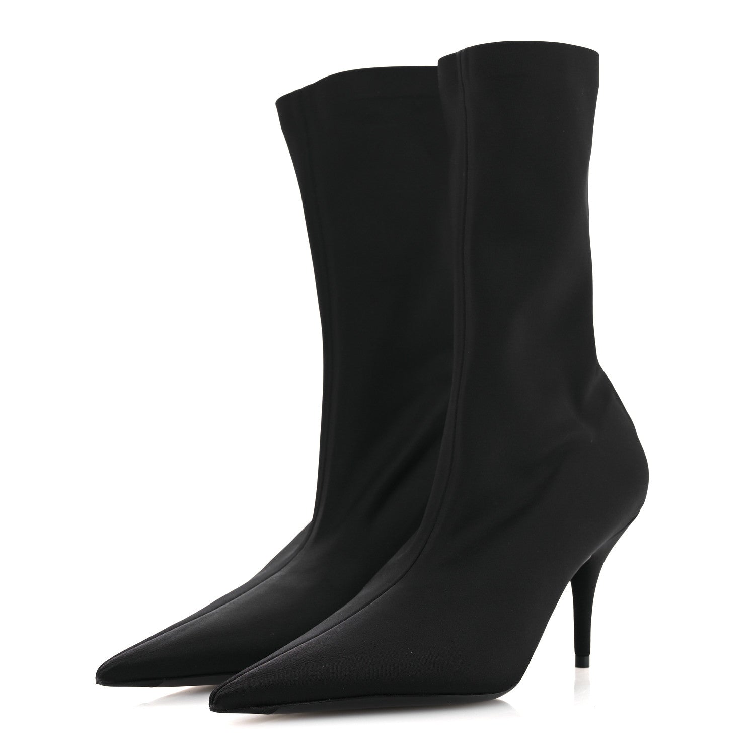 Balenciaga Jersey Crepe Extreme Pointed Toe Knife Booties 36 Black 4 of 9