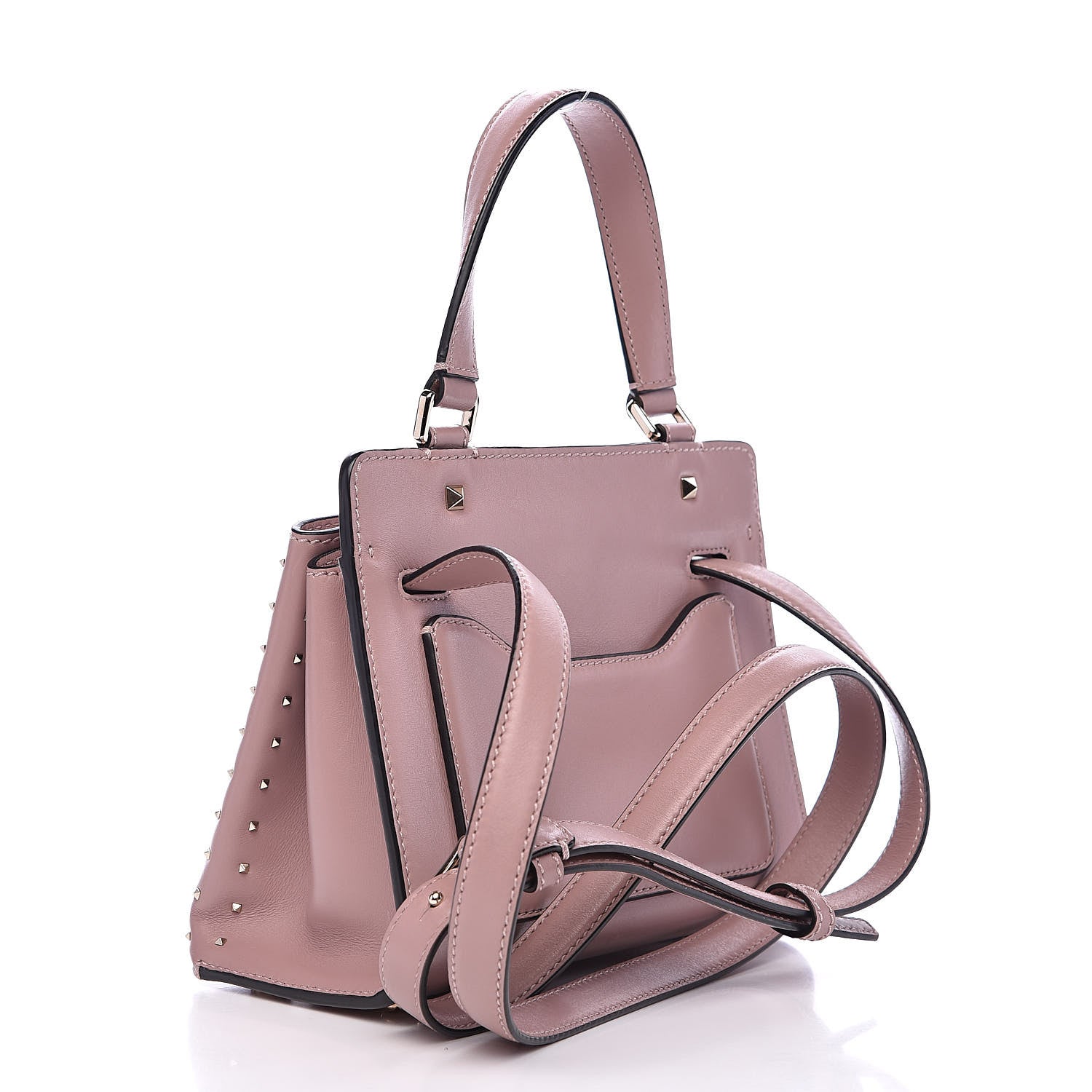 Valentino Garavani Calfskin Studded Small Joylock Satchel Lipstick 3 of 16
