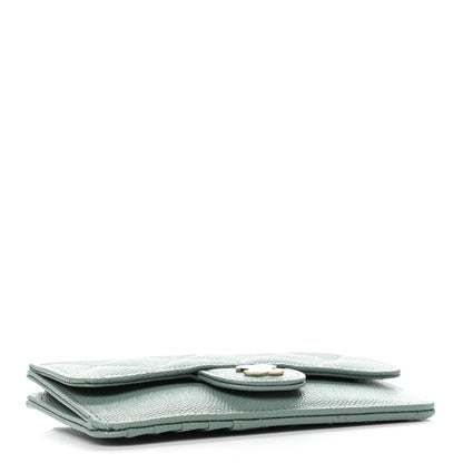 Chanel Caviar Quilted Flap Zip Card Holder Dark Green 4 of 7