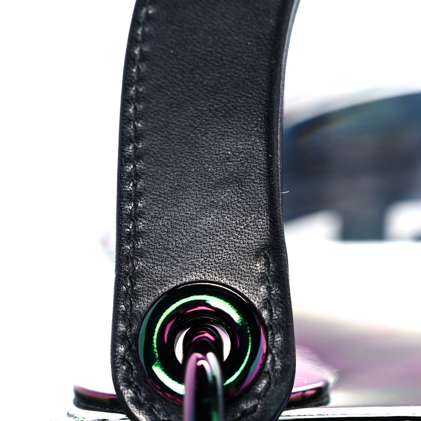 Metallic Iridescent Calfskin Amazonia Gisela Colon Large Art Lady Dior Multicolor