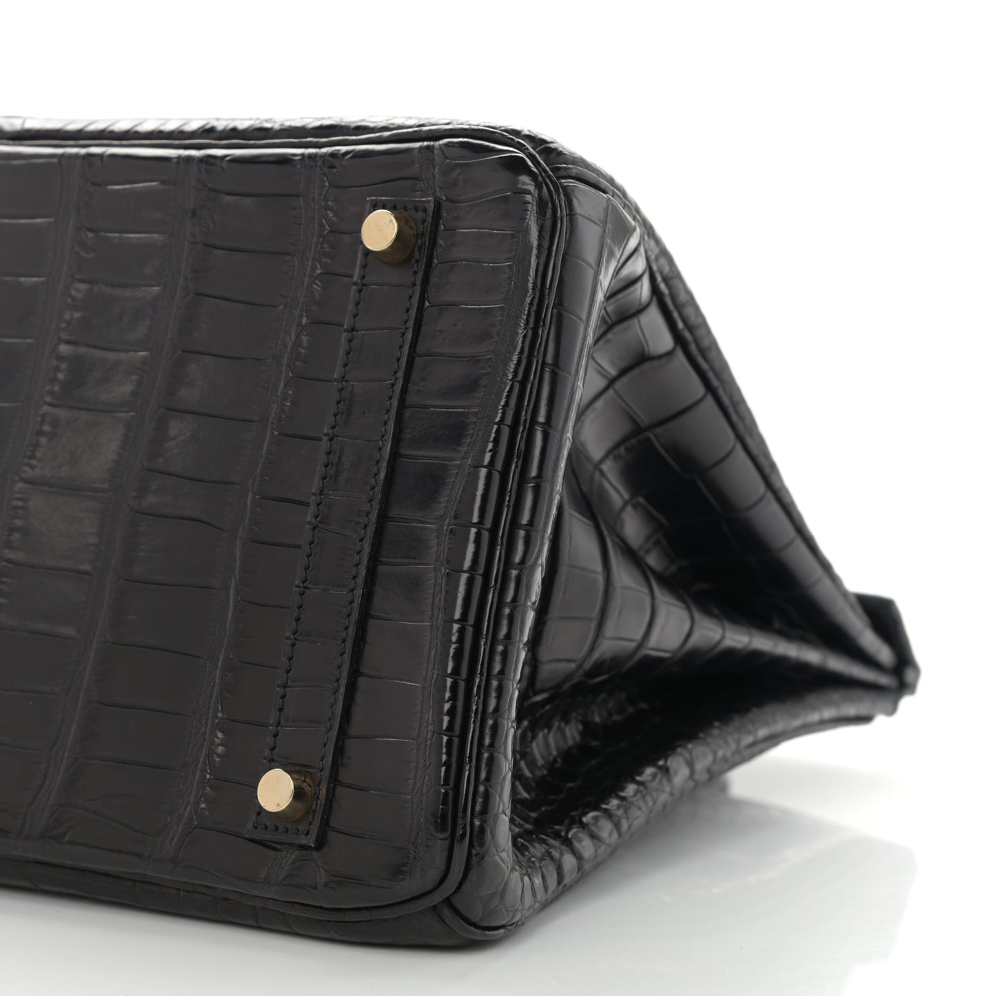 Matte Porosus Crocodile Birkin 35 Black