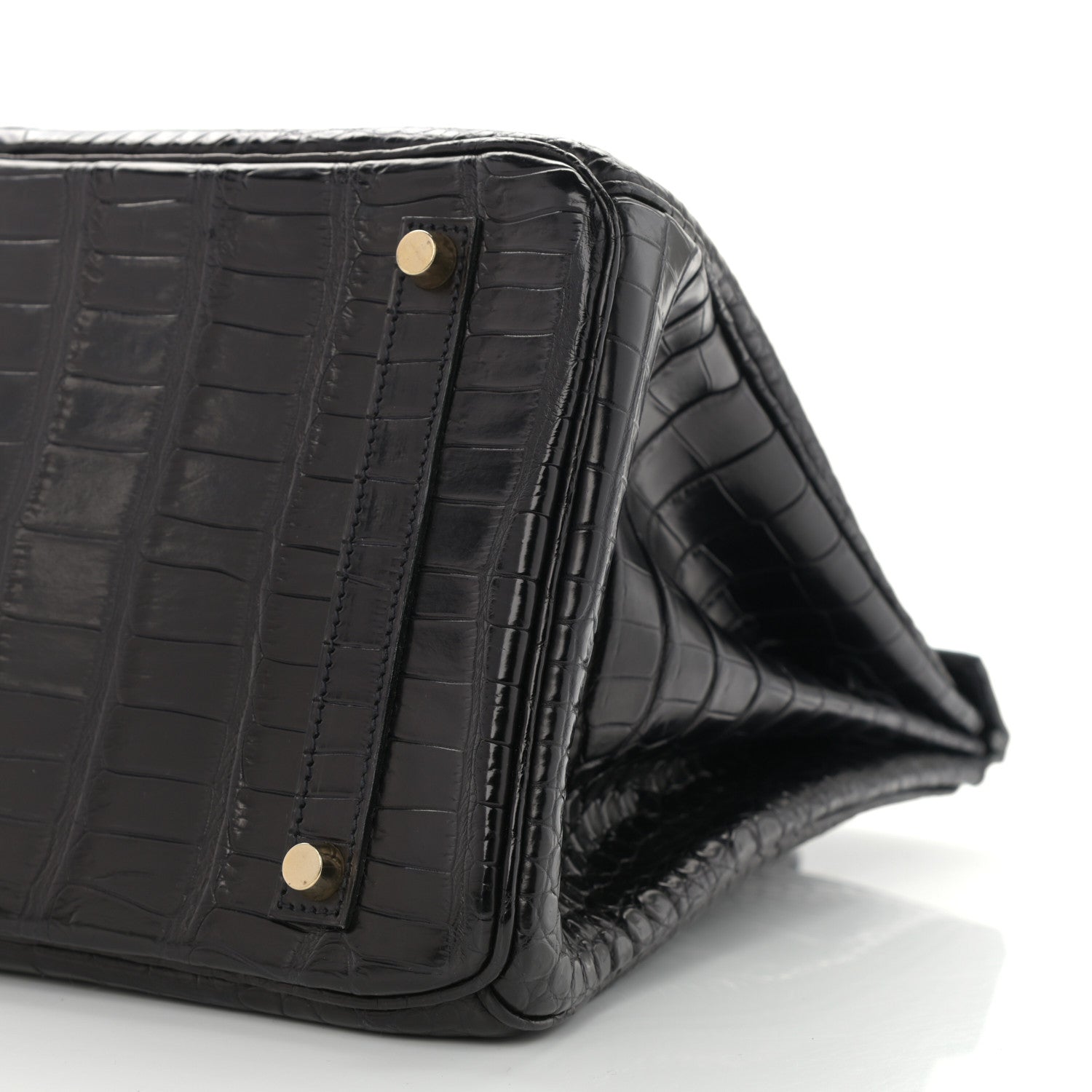 Hermes Matte Porosus Crocodile Birkin 35 Black 10 of 13