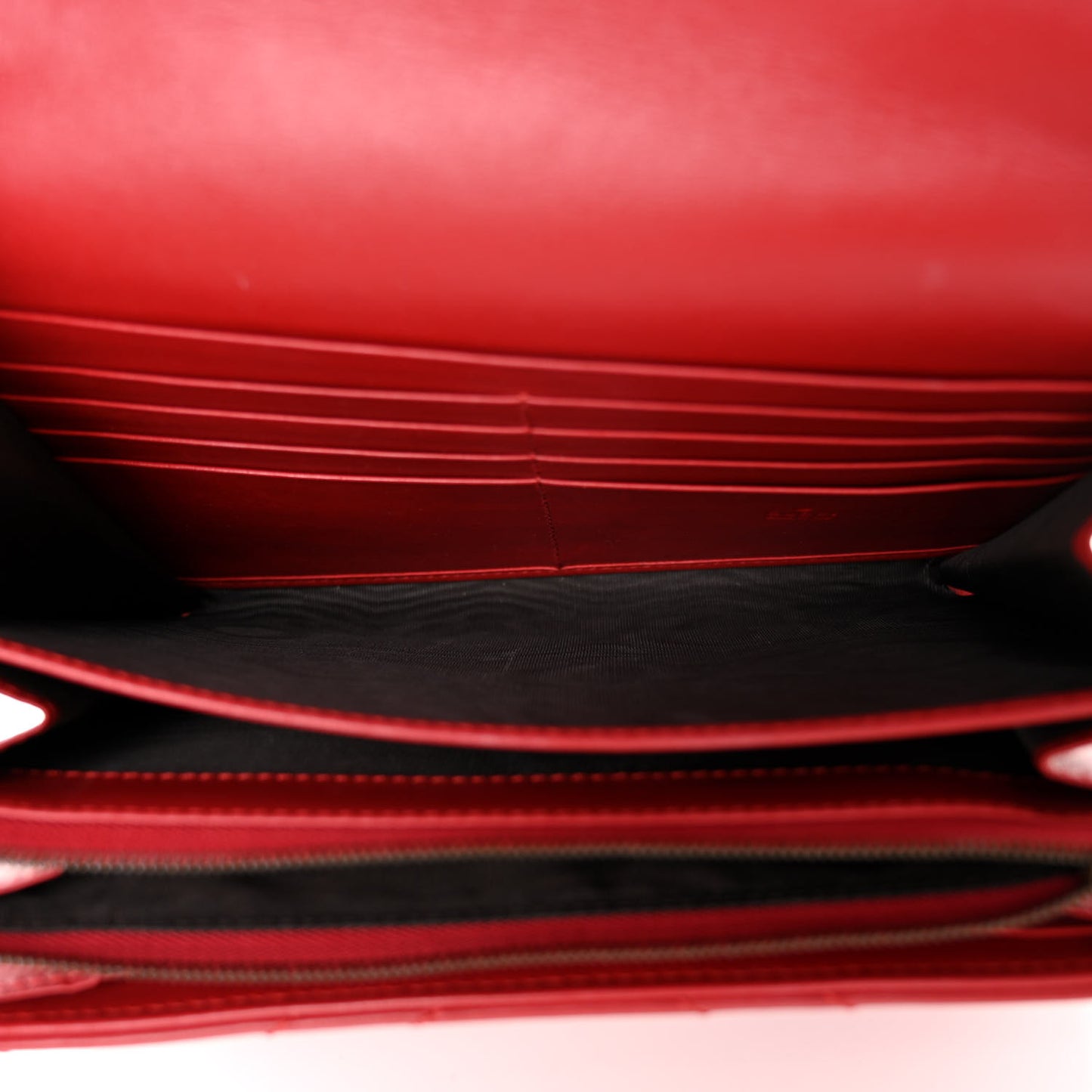Calfskin Matelasse GG Marmont Chain Wallet Hibiscus Red