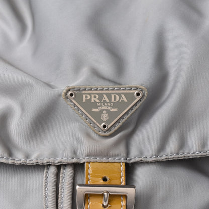 Prada Nylon Vela Patent Backpack Argento 6 of 8
