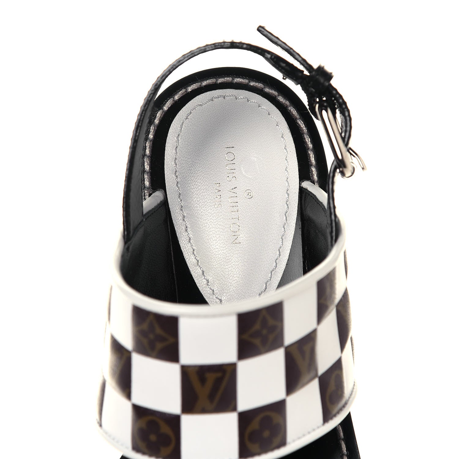 Louis Vuitton Monogram Calfskin Matchmake Flat Thong Sandals 36 Black 7 of 9