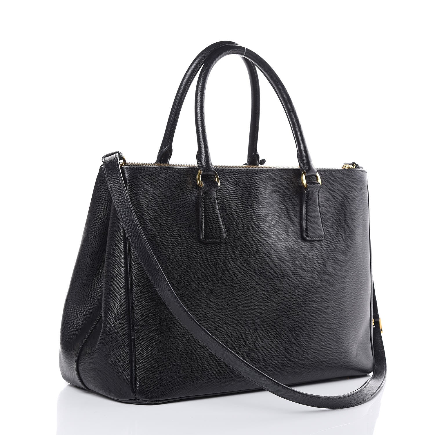 Prada Saffiano Medium Galleria Double Zip Tote Black 3 of 19