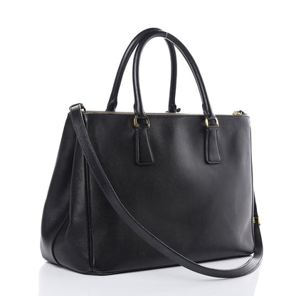 Prada Saffiano Medium Galleria Double Zip Tote Black 3 of 19