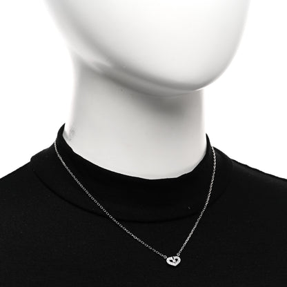 Cartier 18K White Gold Diamond Extra Small C Hearts And Symbols Necklace 2 of 4