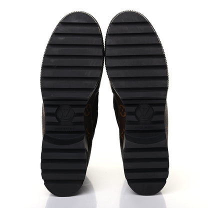 Louis Vuitton Suede Calfskin Monogram Laureate Platform Desert Boots 39.5 Black 4 of 4