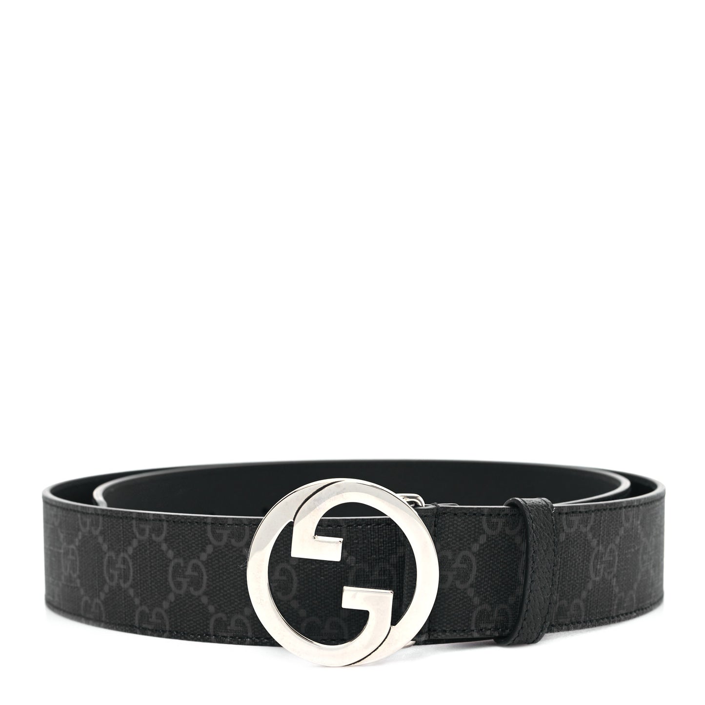GG Supreme Monogram Textured Dollar Calfskin Blondie 40mm Belt 110 44 Black