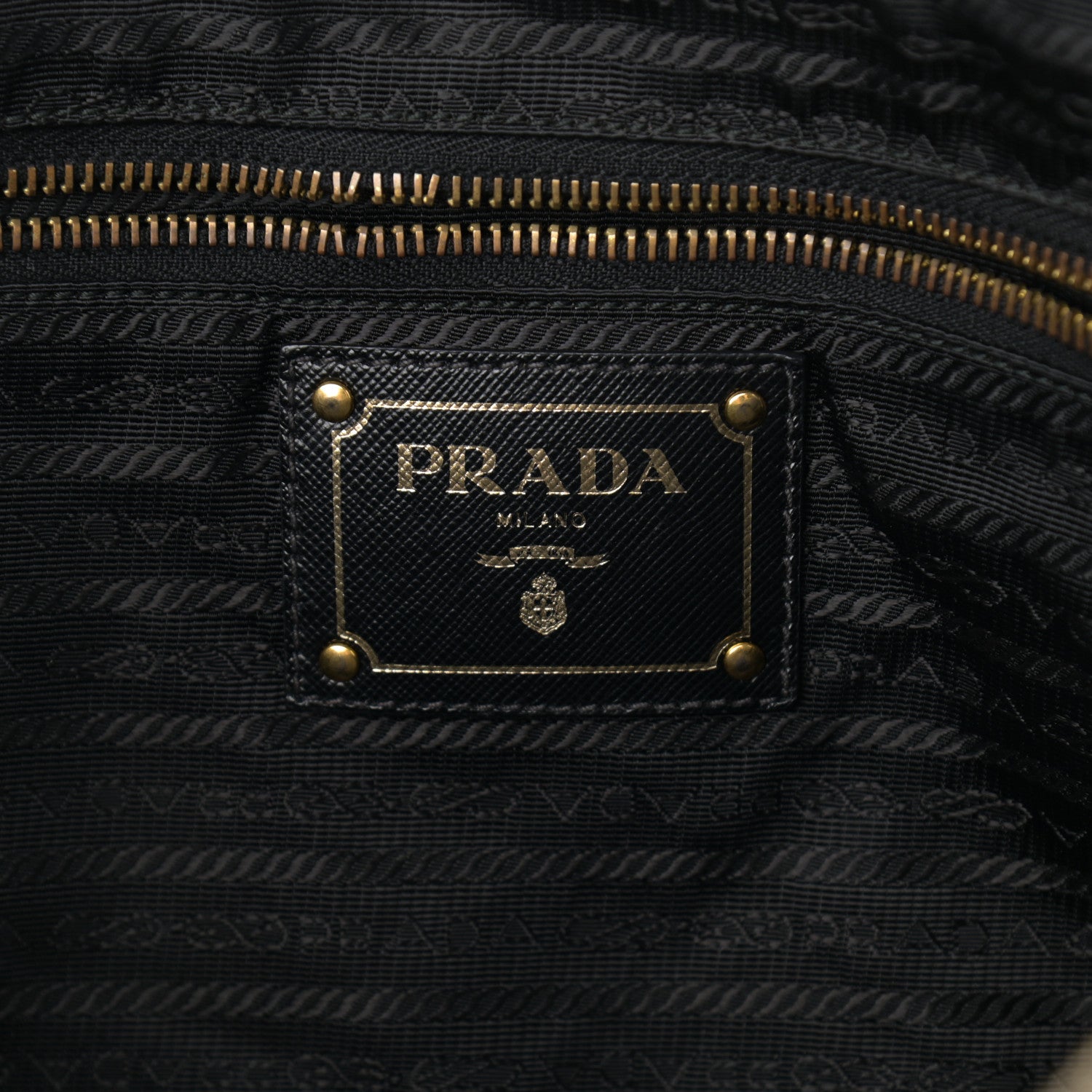 Prada Tessuto Nylon Soft Calf Tote Black 6 of 11
