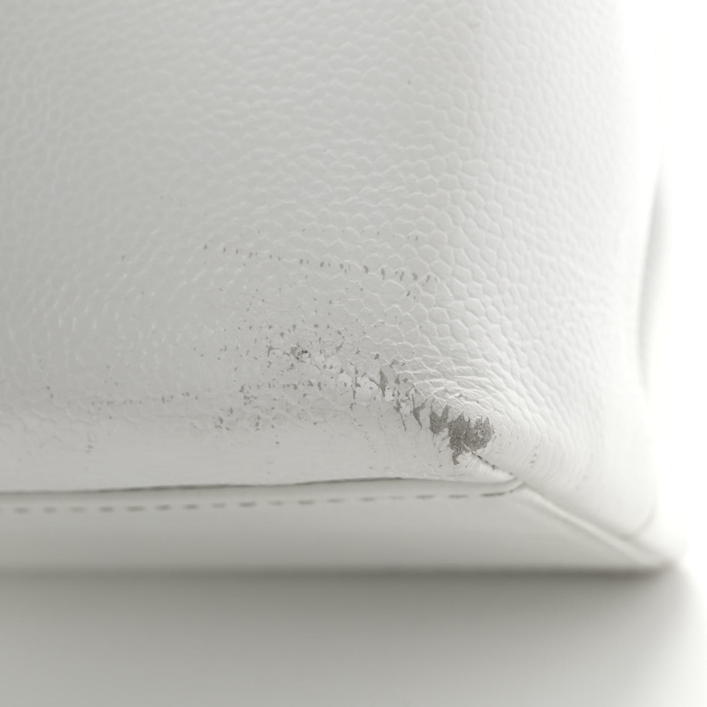 Caviar Jumbo Kelly Flap White