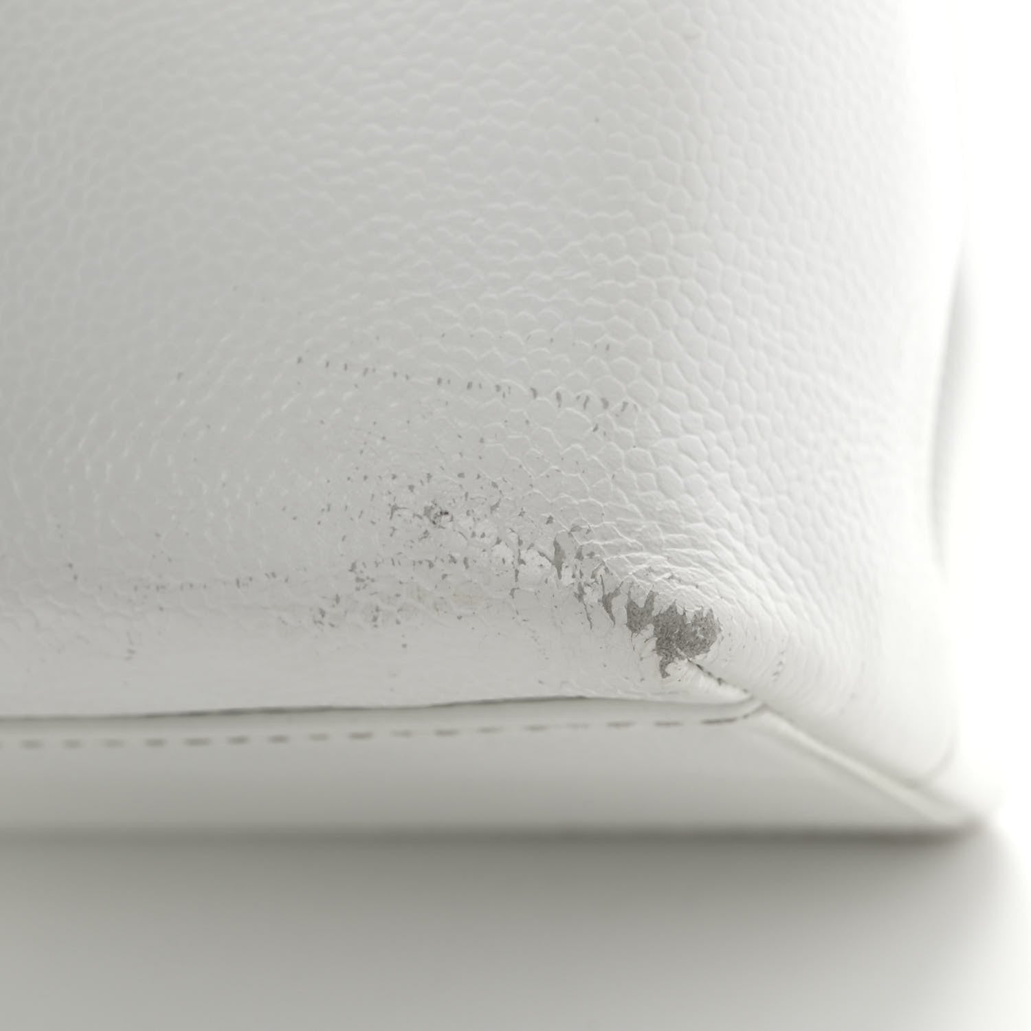 Chanel Caviar Jumbo Kelly Flap White 13 of 13