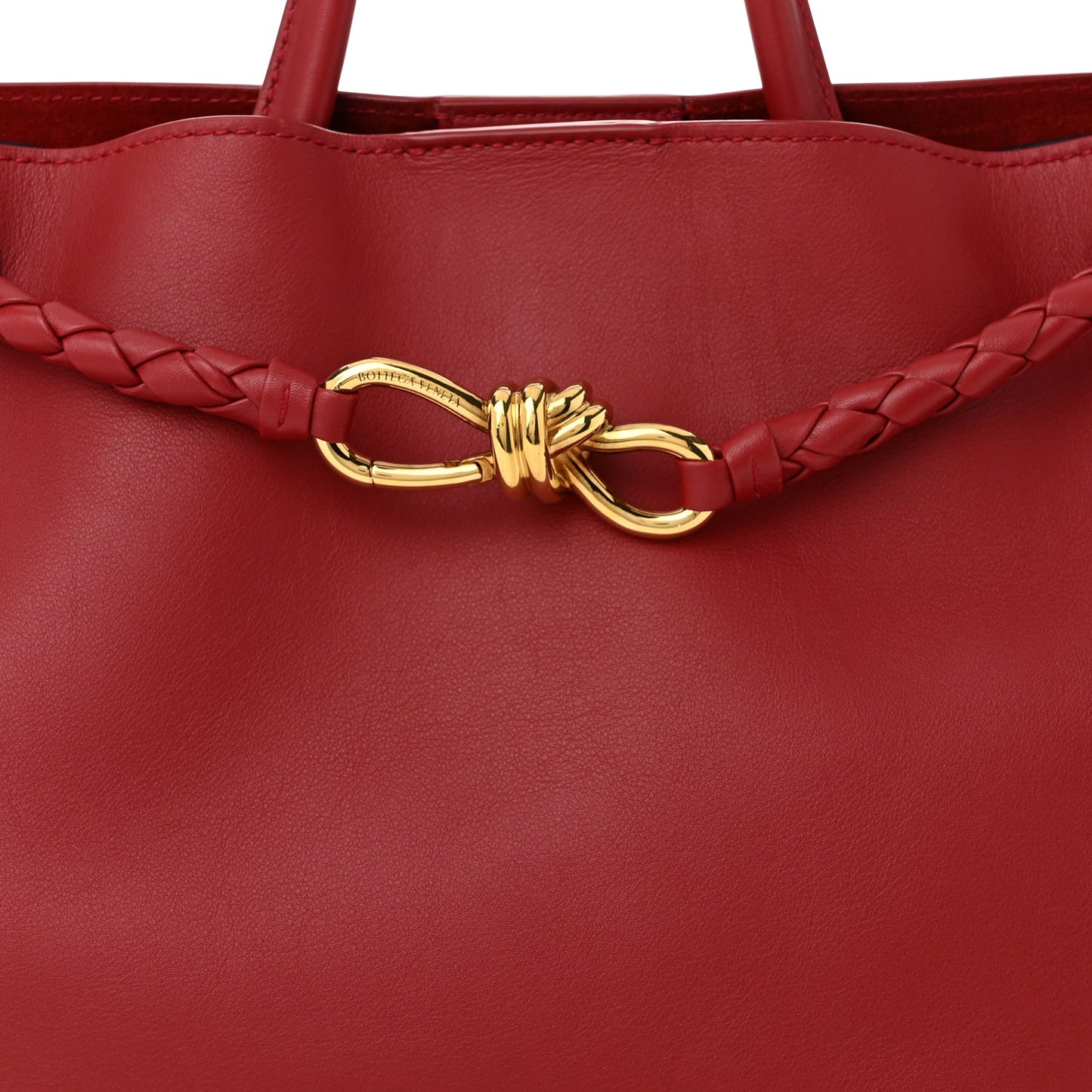 Silky Calfskin Medium Andiamo Shoulder Bag Rosewood Space