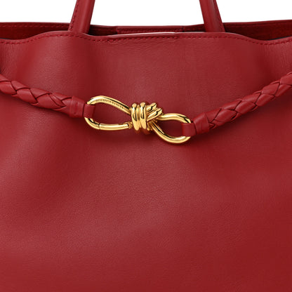 Bottega Veneta Silky Calfskin Medium Andiamo Shoulder Bag Rosewood Space 7 of 9