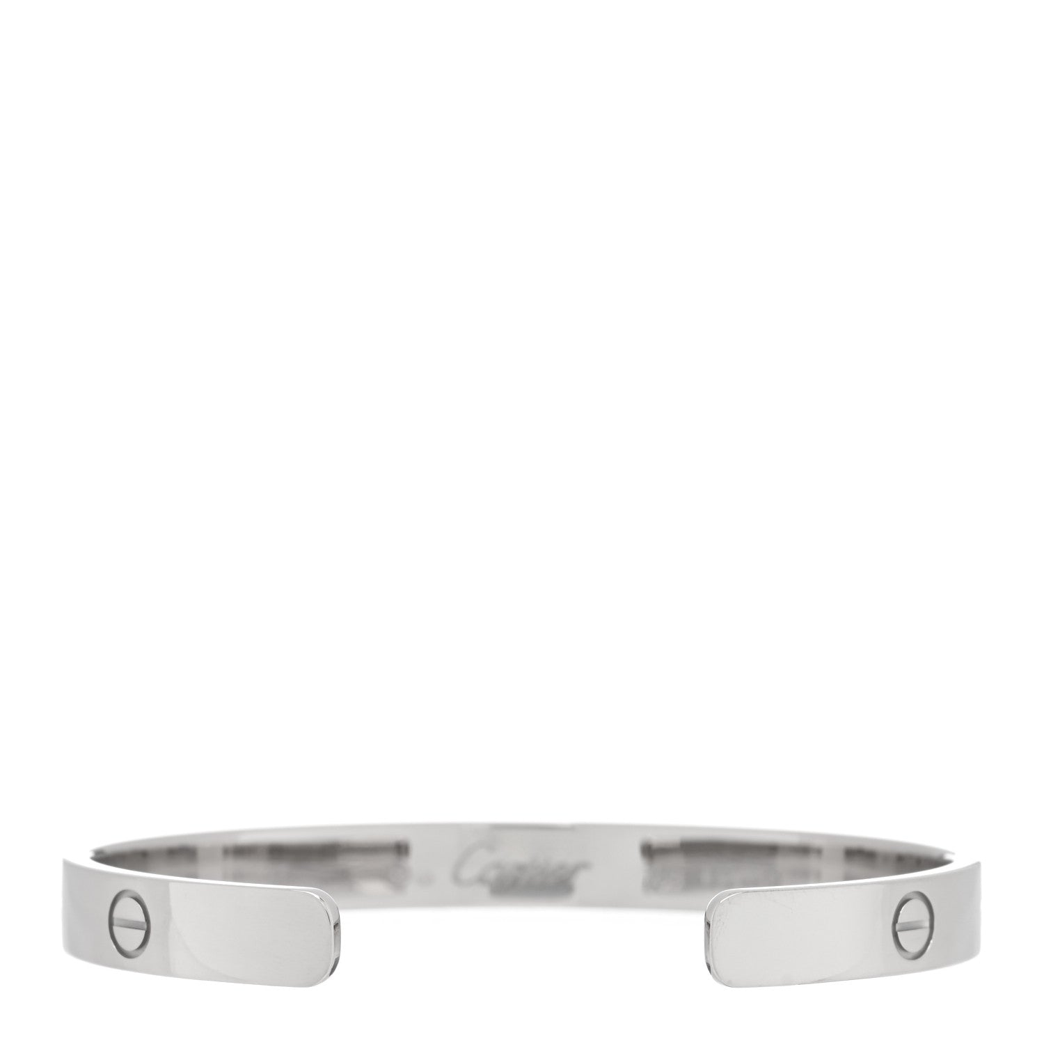 Cartier 18K White Gold LOVE Cuff Bracelet 17 2 of 3
