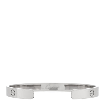 Cartier 18K White Gold LOVE Cuff Bracelet 17 2 of 3