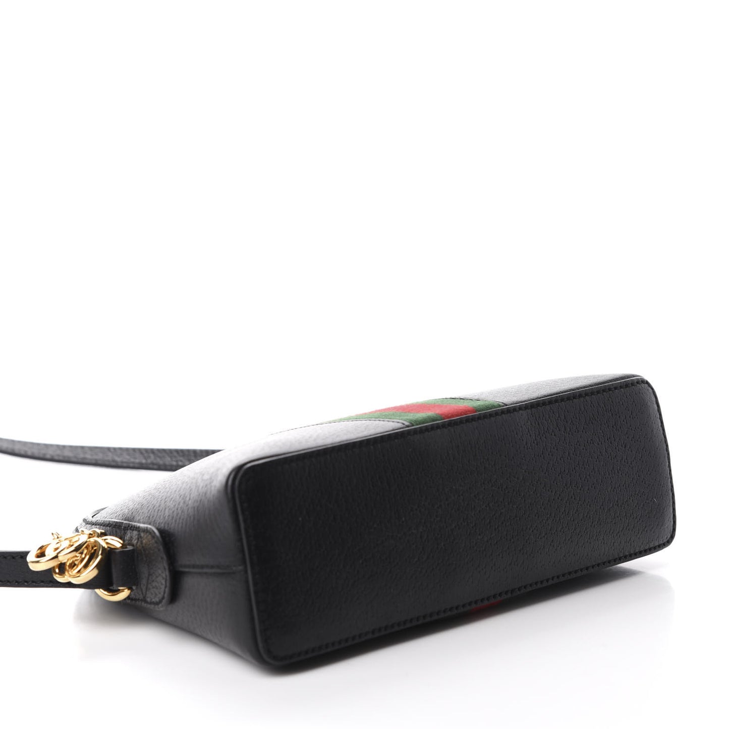 Calfskin GG Web Small Ophidia Dome Shoulder Bag Black