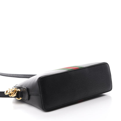 Gucci Calfskin GG Web Small Ophidia Dome Shoulder Bag Black 3 of 9