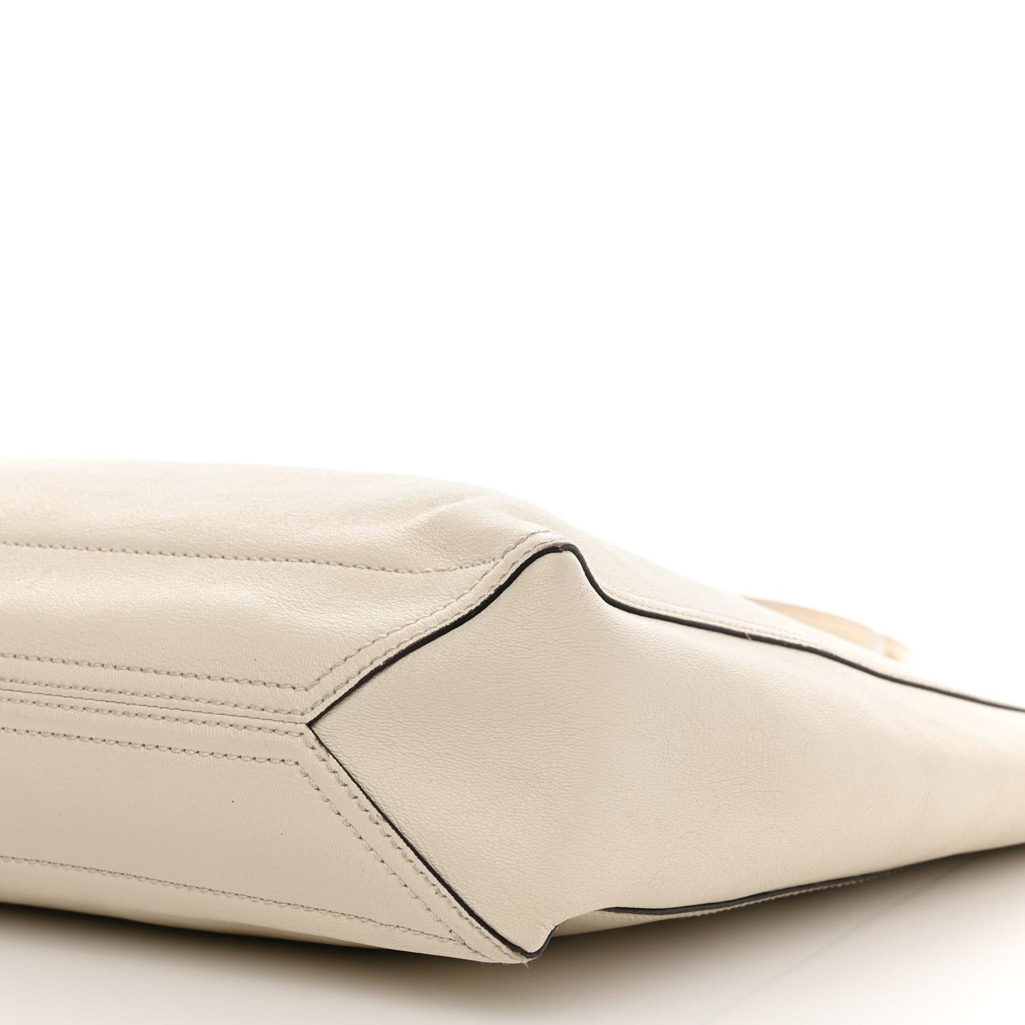 New Sakai Calfskin Lux Medium Dahlia Tote Mystic White