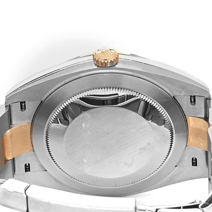 Rolex Stainless Steel 18K Yellow Gold Diamond 41mm Oyster Perpetual Datejust Watch Black 126333 4 of 4