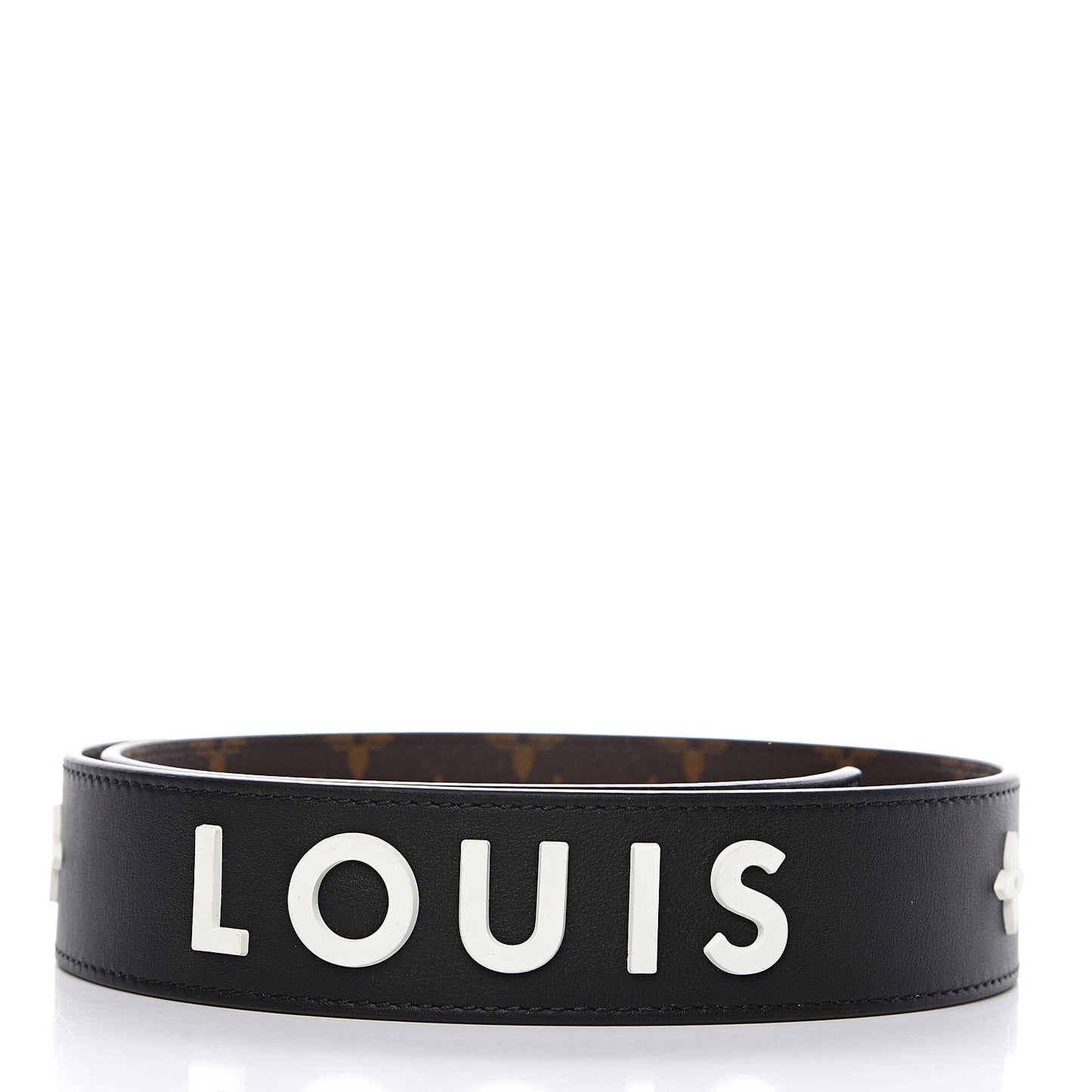 Monogram Letter Bandouliere Shoulder Strap Black