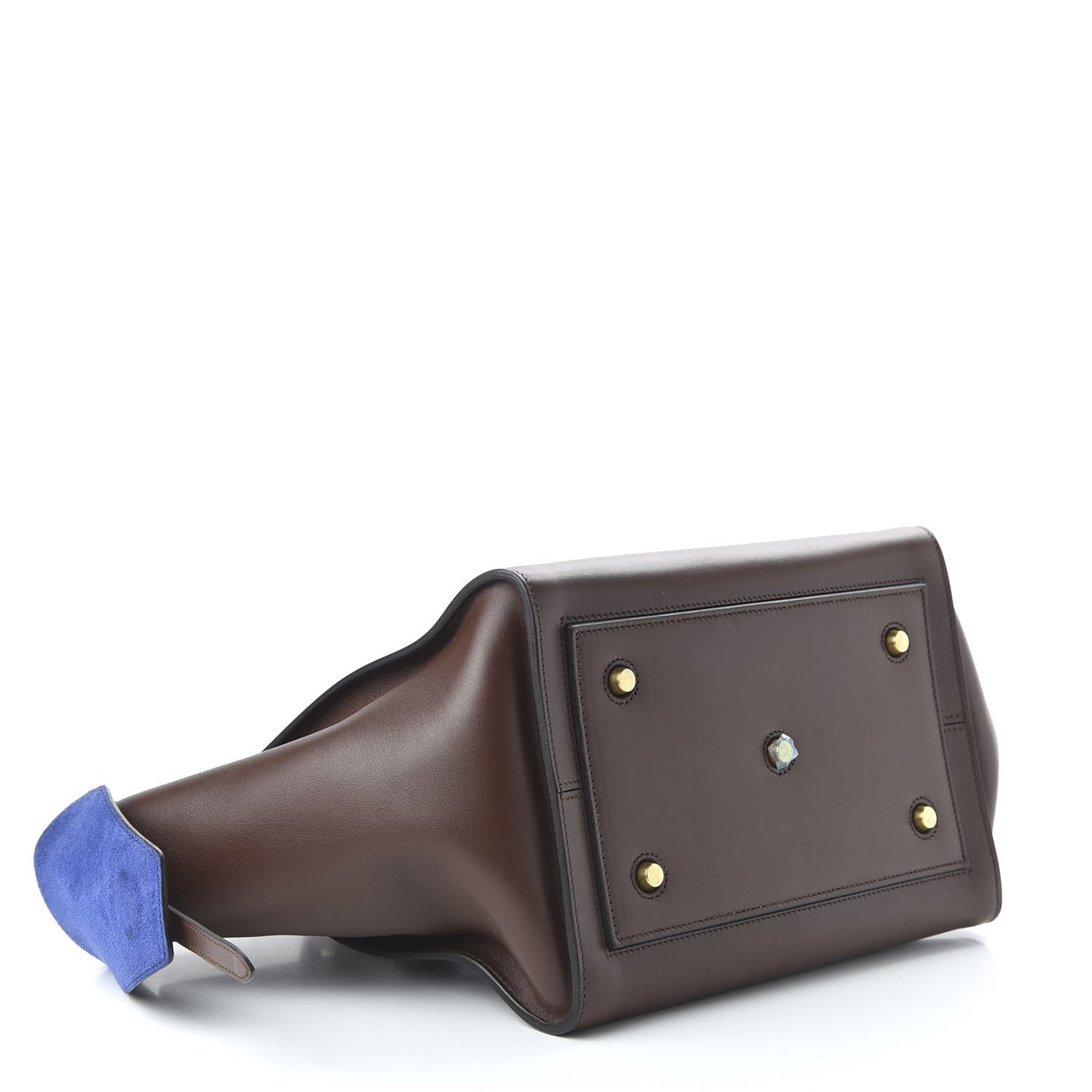 Natural Calfskin Small Tie Knot Tote Chocolate