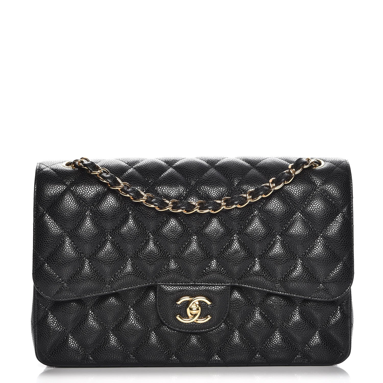 Chanel Caviar Quilted Jumbo Double Flap Black 1 of 9