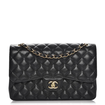 Chanel Caviar Quilted Jumbo Double Flap Black 1 of 9