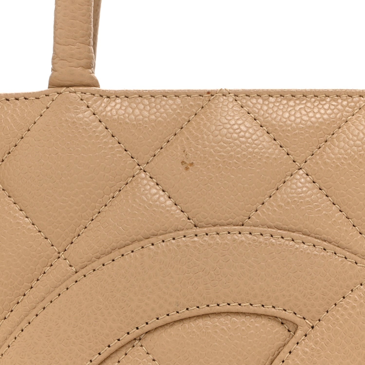 Chanel Caviar Quilted Medallion Tote Beige 11 of 15
