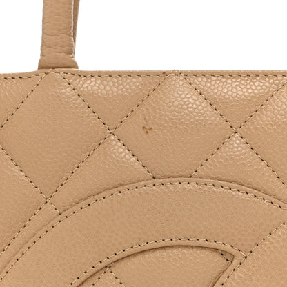 Chanel Caviar Quilted Medallion Tote Beige 11 of 15