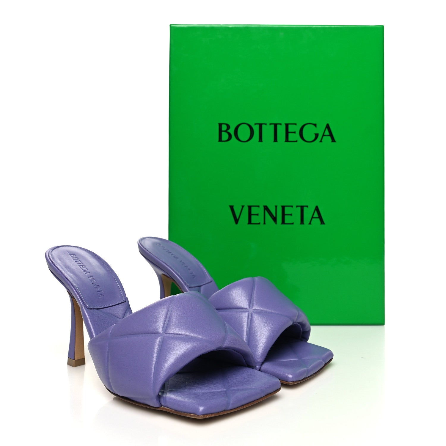 Bottega Veneta Nappa Quilted Rubber Lido Mule Sandals 35 Lavender 8 of 8