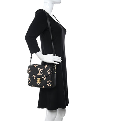 Louis Vuitton Empreinte Monogram Giant Pochette Metis Black Beige 2 of 12