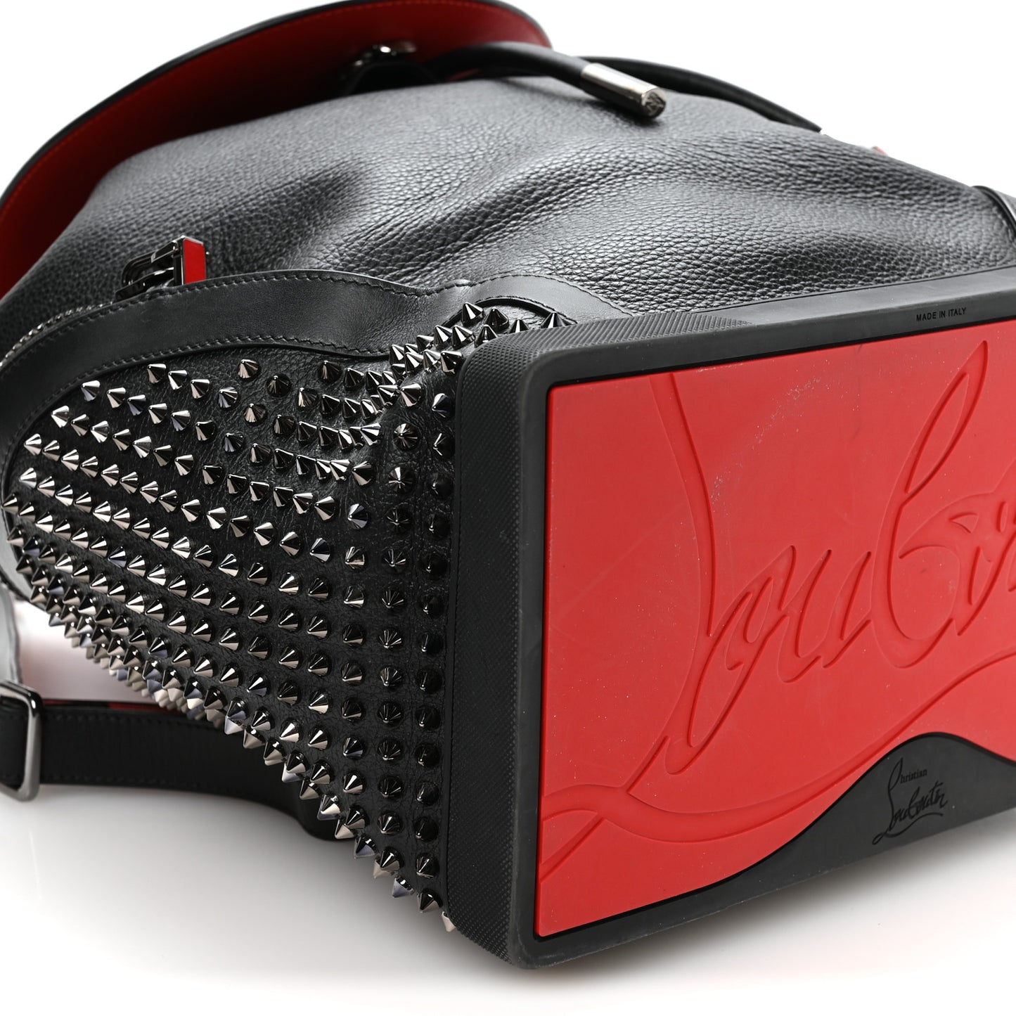 Calfskin Spiked Explorafunk Backpack Black
