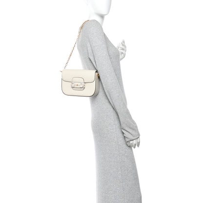Gucci Azalea Calfskin Mini Crystal Horsebit 1955 Shoulder Bag Mystic White 2 of 10