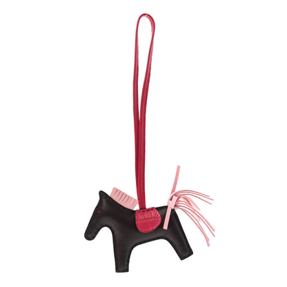 Hermes Milo Lambskin Matte Alligator Touch Grigri Rodeo Horse Bag Charm PM Rouge Sellier Framboise Rose Sakura 1 of 5