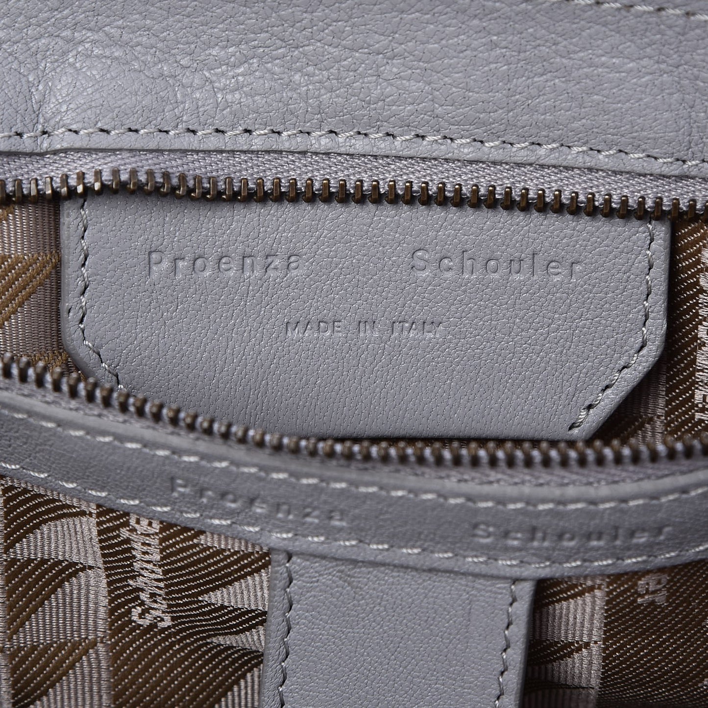 Lambskin Medium PS1 Satchel Concrete Grey