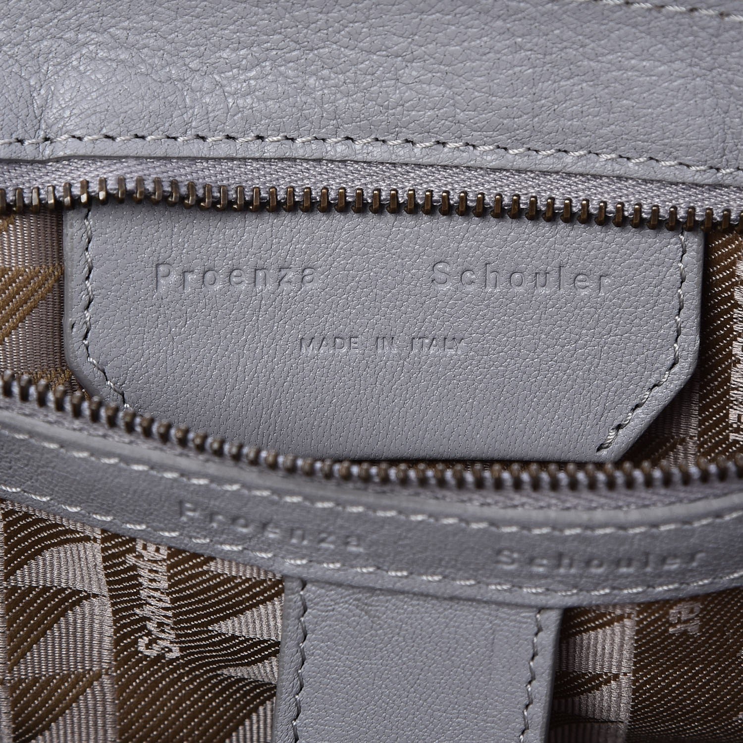 Proenza Schouler Lambskin Medium PS1 Satchel Concrete Grey 7 of 7