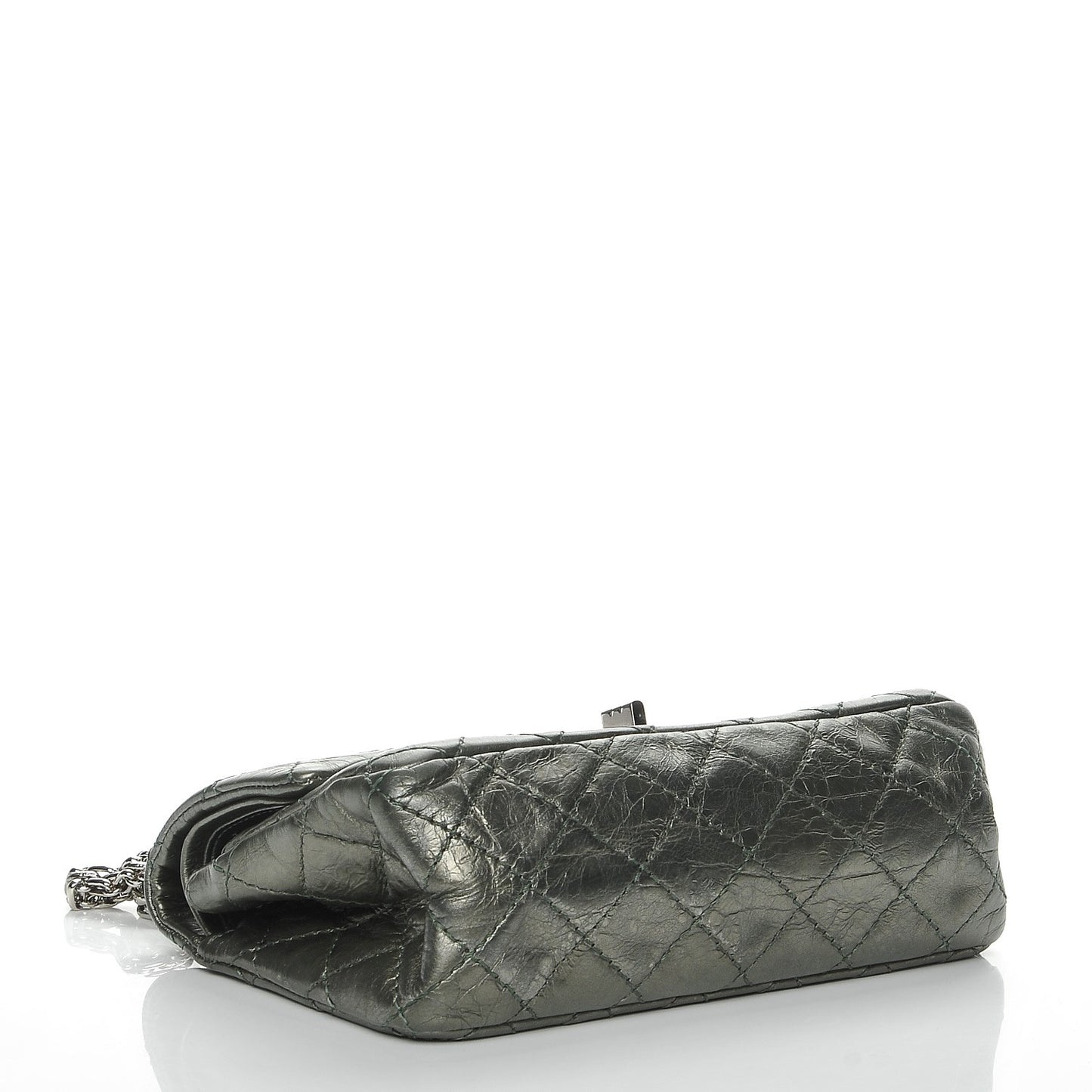 Metallic Aged Calfskin 2.55 Reissue 224 Flap Green